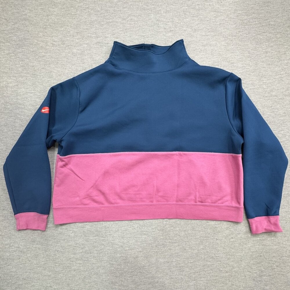 Nike Pro Womens 1X Colorblock Get Fit Icon Clash Half-Zip Training Sweatshirt - Picture 4 of 15